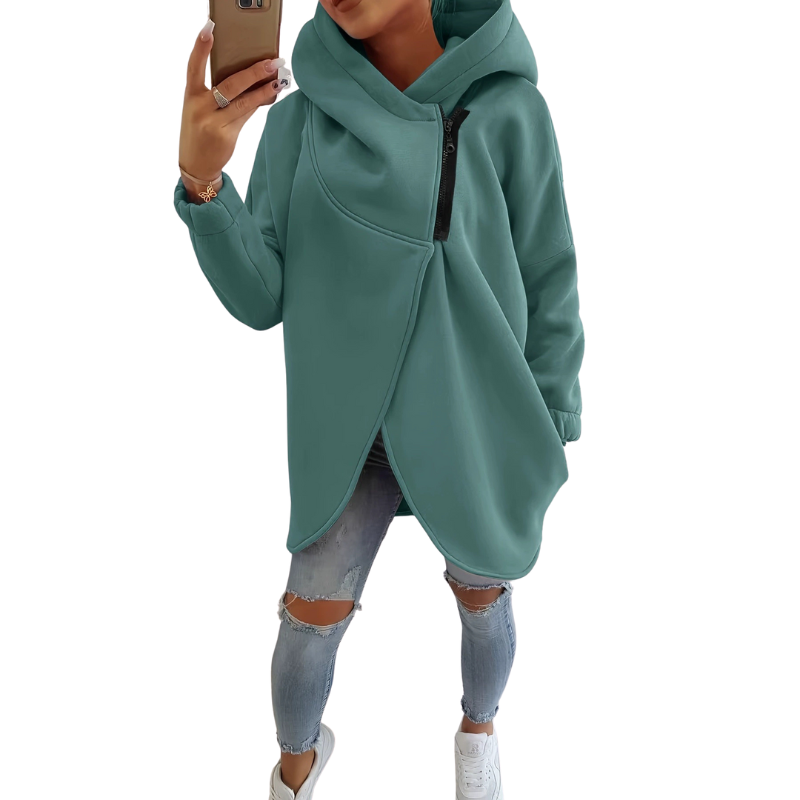 VANIA™ - Plus Size Half-Zip Pullover Hoodie