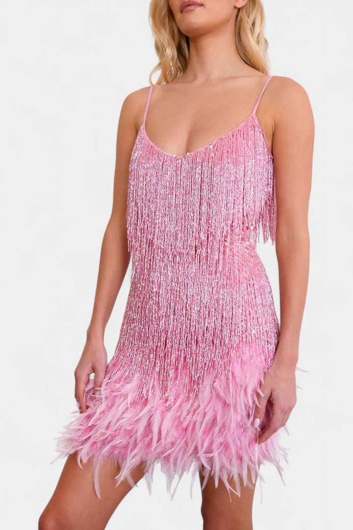 Bodil | Mini Feather Dress