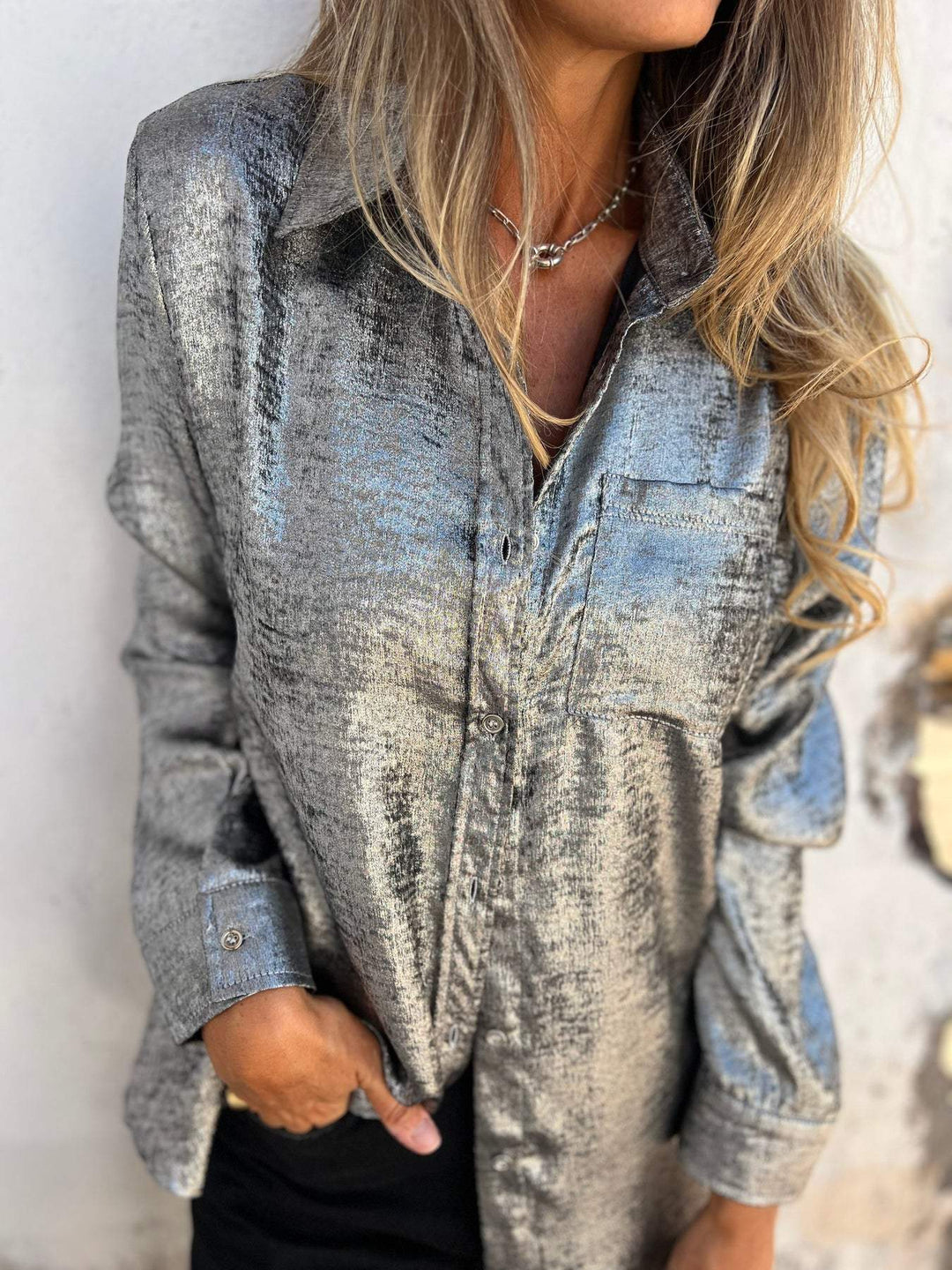 BRYNLEE™ – Glam Shimmer Shirt