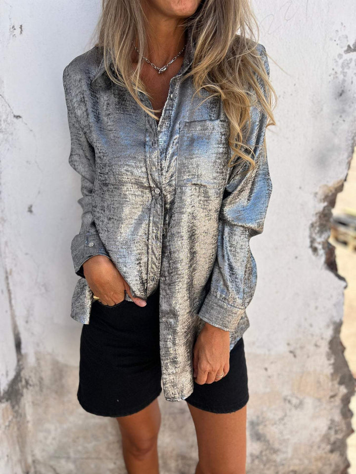 BRYNLEE™ – Glam Shimmer Shirt