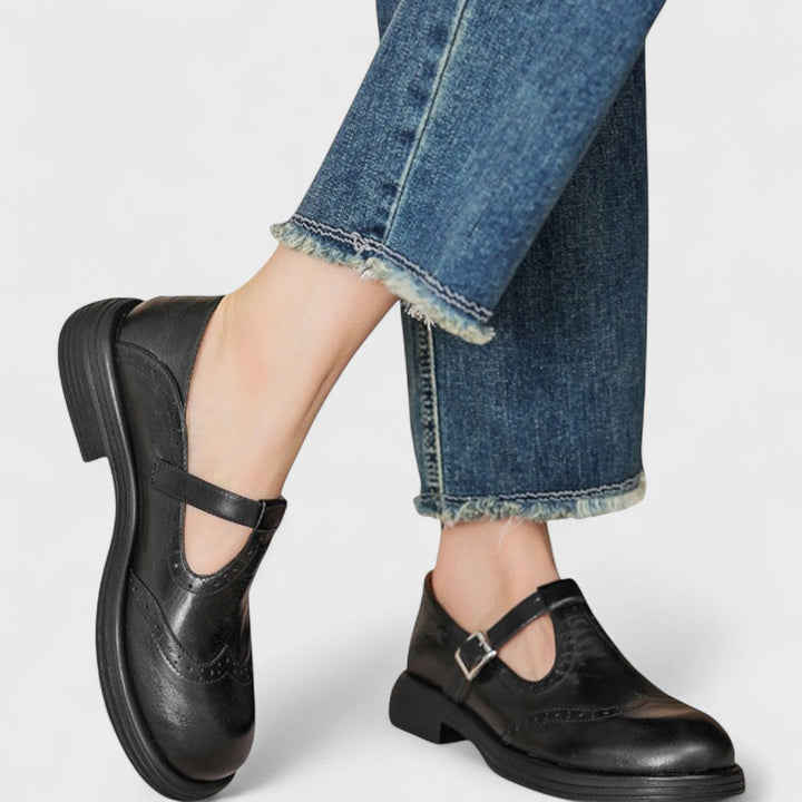 Elisa - Elegance and Comfort Leather Heel